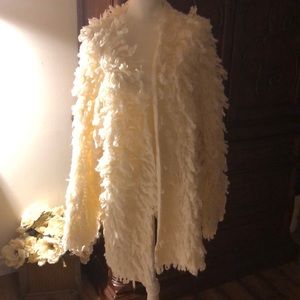 Roamans shaggy loop sweater off white